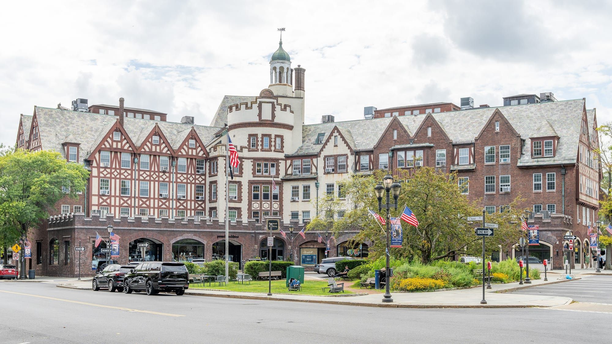 Tudor-style Harwood Building on Boniface Circle in the Scarsdale village center